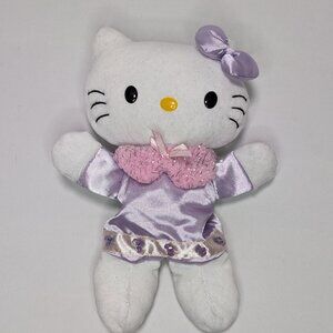 Hello Kitty Sanrio Smiles Plush Hand Puppet Stuffed Toy with Dress & Bow 1999